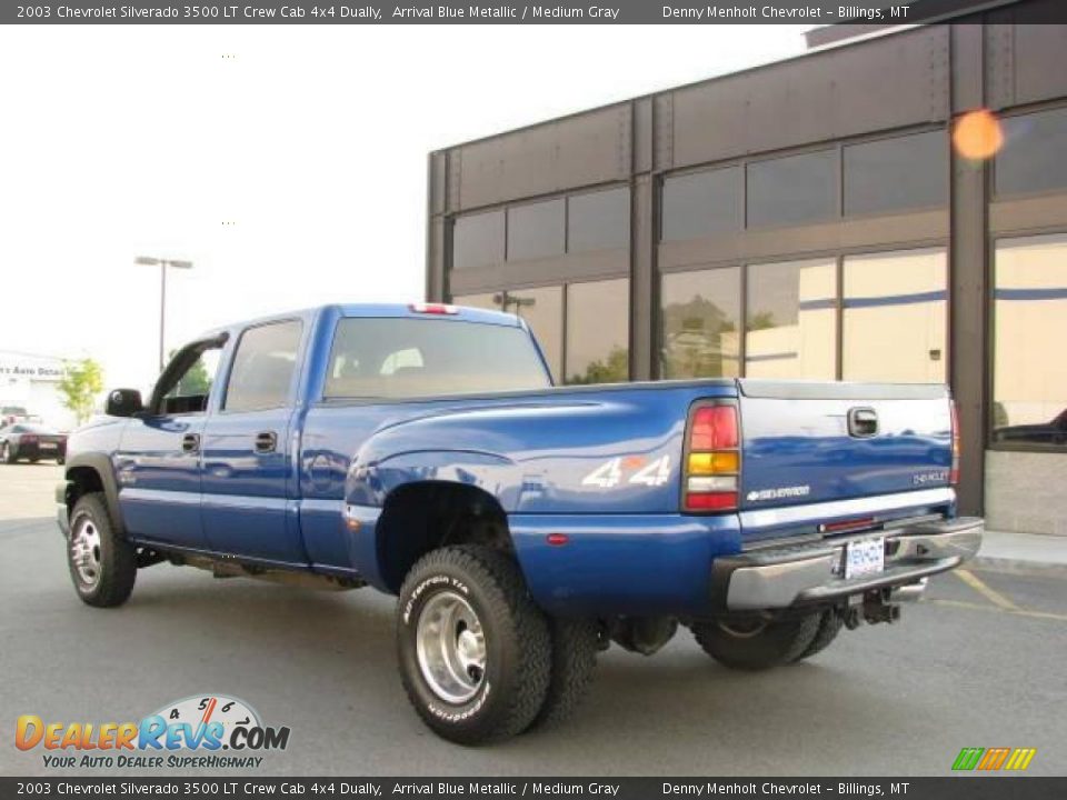 2003 Chevrolet Silverado 3500 LT Crew Cab 4x4 Dually Arrival Blue Metallic / Medium Gray Photo #6