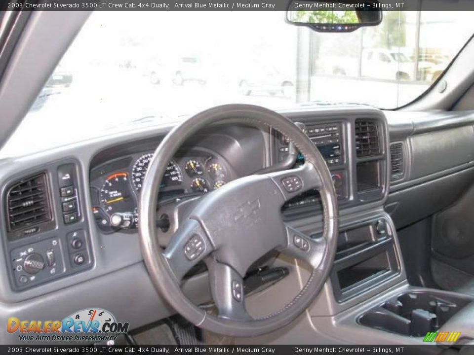 2003 Chevrolet Silverado 3500 LT Crew Cab 4x4 Dually Arrival Blue Metallic / Medium Gray Photo #11