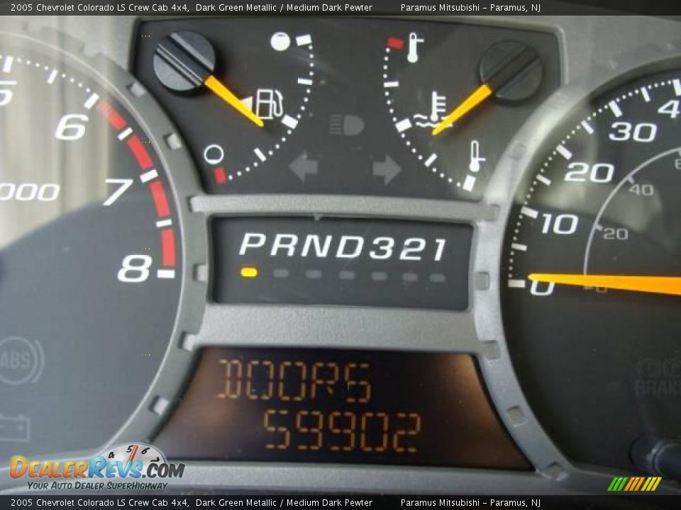 2005 Chevrolet Colorado LS Crew Cab 4x4 Dark Green Metallic / Medium Dark Pewter Photo #12