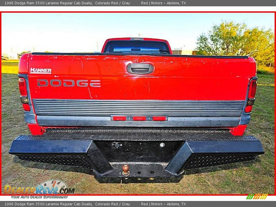 1996 Dodge Ram 3500 Laramie Regular Cab Dually Colorado Red / Gray Photo #4