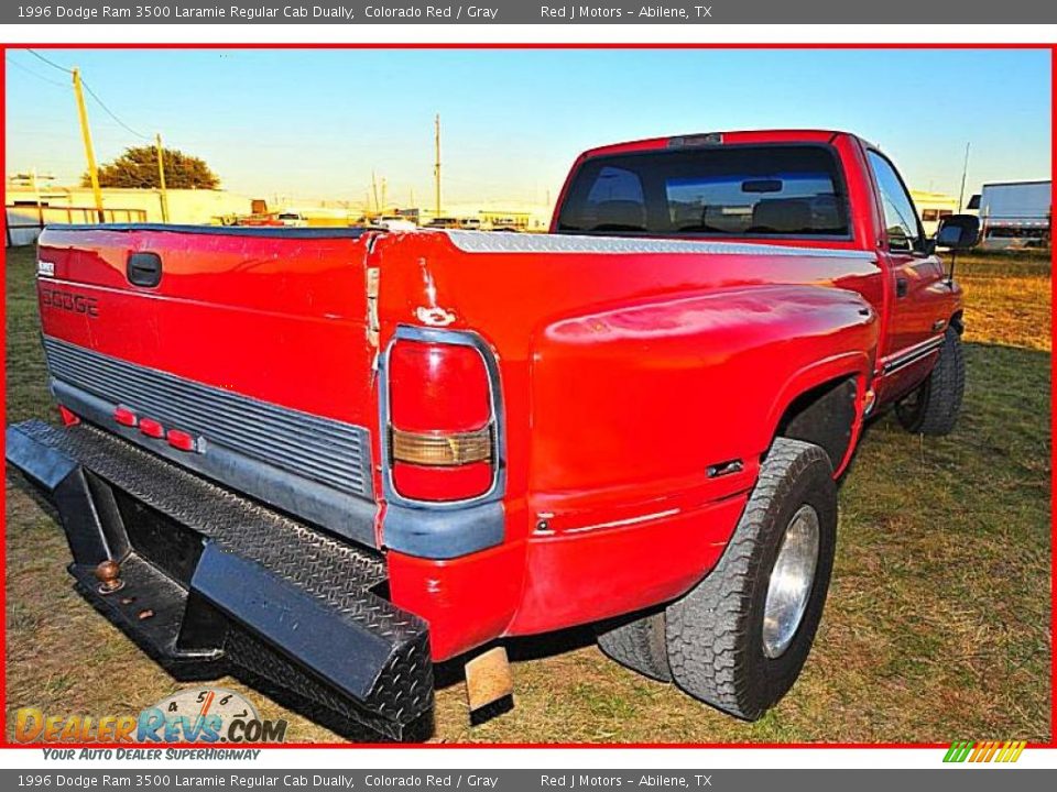 1996 Dodge Ram 3500 Laramie Regular Cab Dually Colorado Red / Gray Photo #6