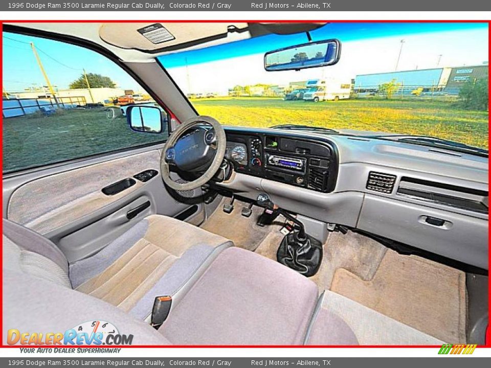 1996 Dodge Ram 3500 Laramie Regular Cab Dually Colorado Red / Gray Photo #14