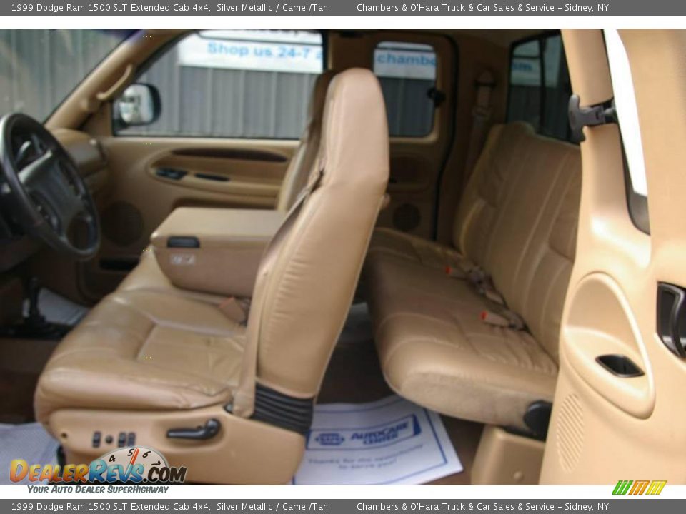 1999 Dodge Ram 1500 SLT Extended Cab 4x4 Silver Metallic / Camel/Tan Photo #10