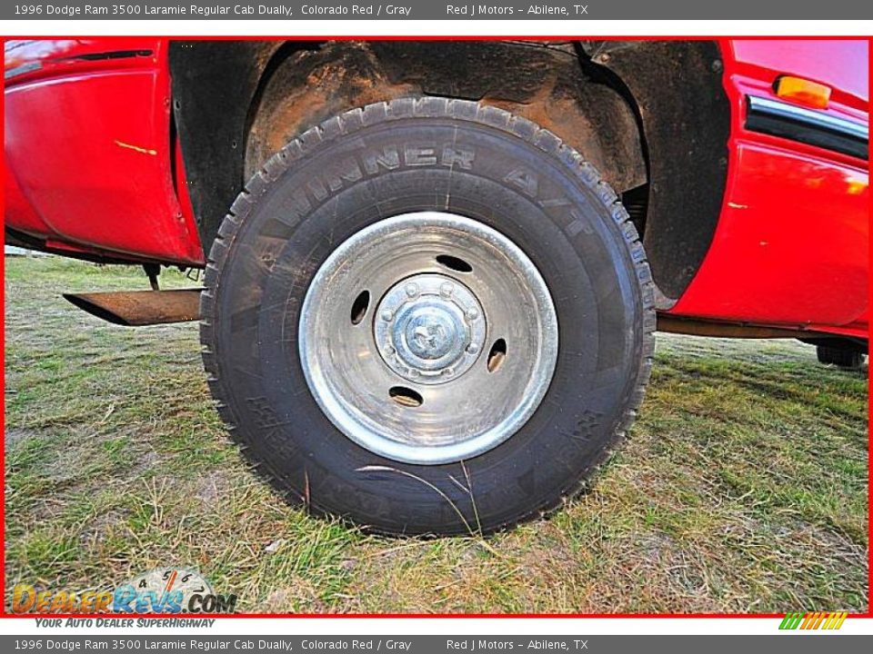 1996 Dodge Ram 3500 Laramie Regular Cab Dually Colorado Red / Gray Photo #15