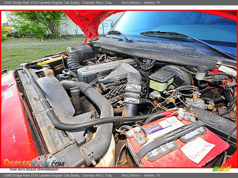 1996 Dodge Ram 3500 Laramie Regular Cab Dually Colorado Red / Gray Photo #22