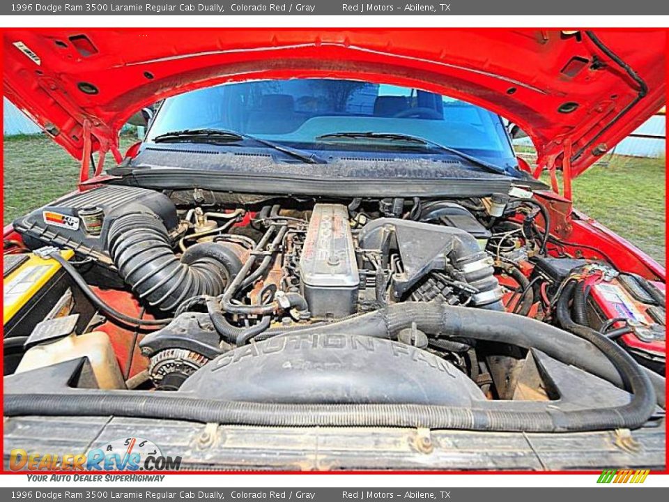 1996 Dodge Ram 3500 Laramie Regular Cab Dually Colorado Red / Gray Photo #23