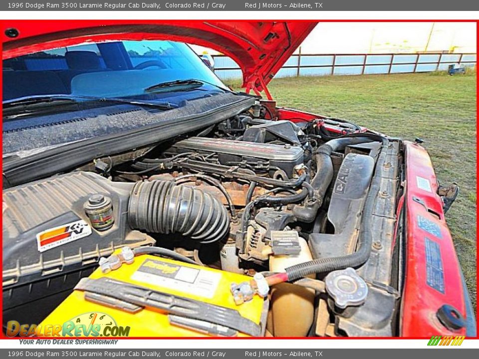 1996 Dodge Ram 3500 Laramie Regular Cab Dually Colorado Red / Gray Photo #24