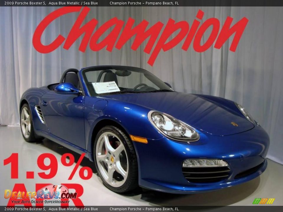 2009 Porsche Boxster S Aqua Blue Metallic / Sea Blue Photo #1