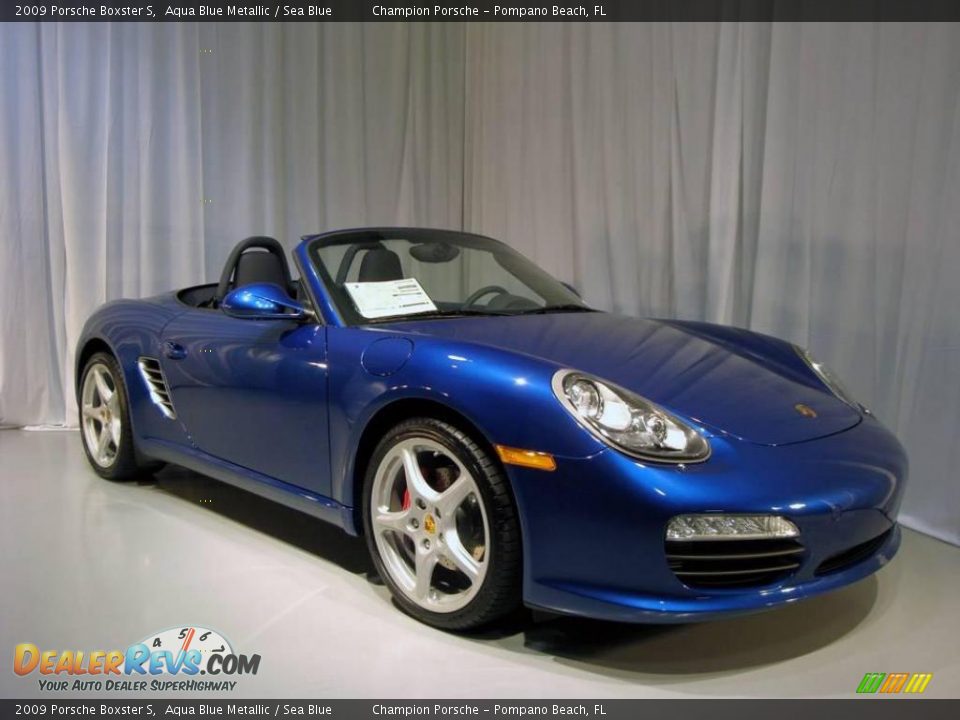 2009 Porsche Boxster S Aqua Blue Metallic / Sea Blue Photo #2