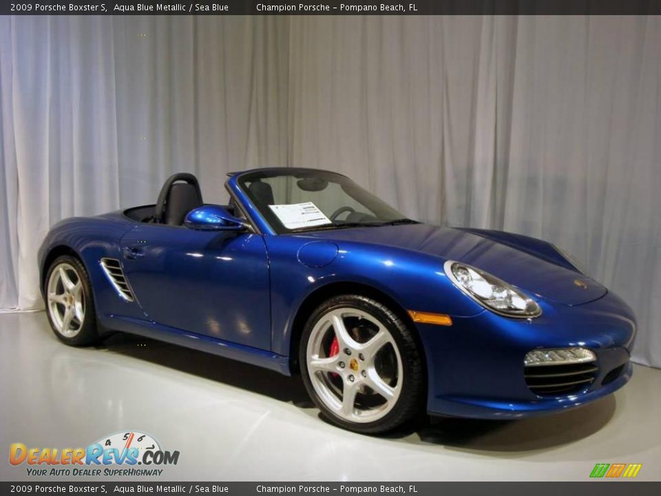 2009 Porsche Boxster S Aqua Blue Metallic / Sea Blue Photo #3