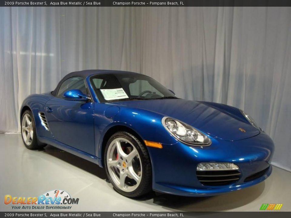 2009 Porsche Boxster S Aqua Blue Metallic / Sea Blue Photo #10