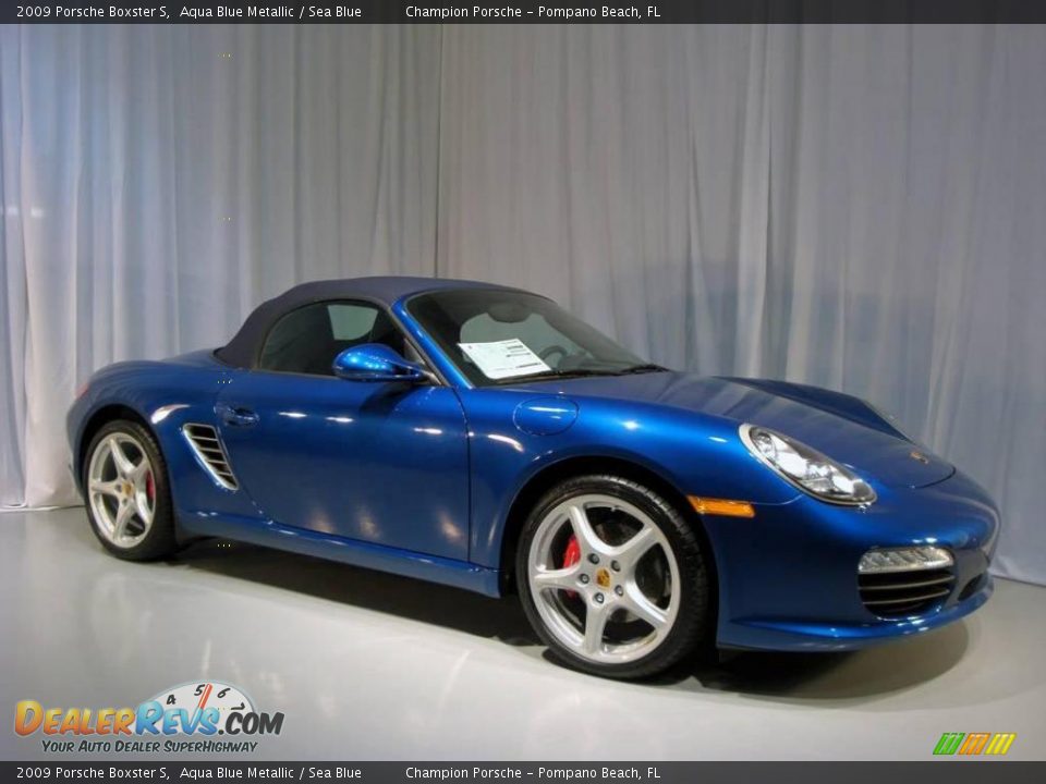 2009 Porsche Boxster S Aqua Blue Metallic / Sea Blue Photo #11