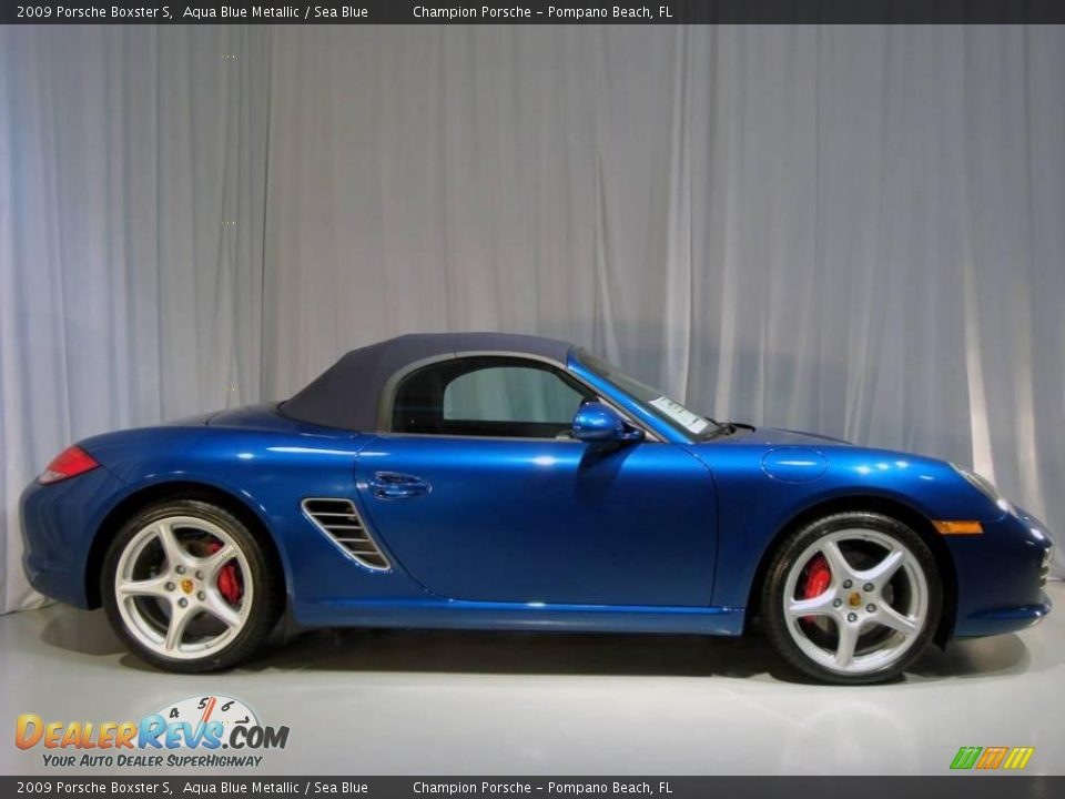 2009 Porsche Boxster S Aqua Blue Metallic / Sea Blue Photo #12