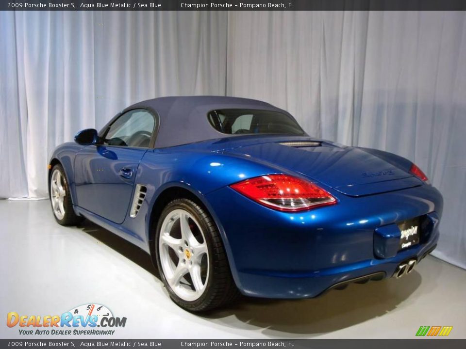 2009 Porsche Boxster S Aqua Blue Metallic / Sea Blue Photo #13