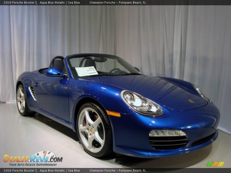 2009 Porsche Boxster S Aqua Blue Metallic / Sea Blue Photo #26