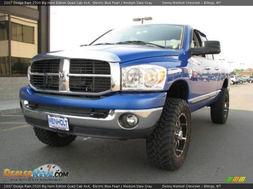 2007 Dodge Ram 2500 Big Horn Edition Quad Cab 4x4 Electric Blue Pearl / Medium Slate Gray Photo #2