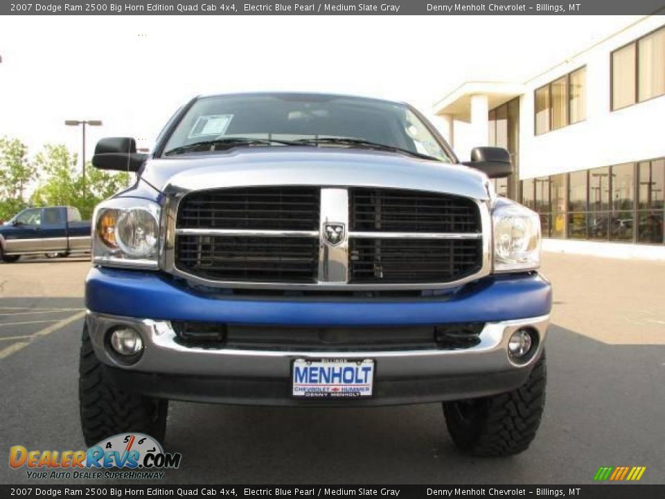 2007 Dodge Ram 2500 Big Horn Edition Quad Cab 4x4 Electric Blue Pearl / Medium Slate Gray Photo #3