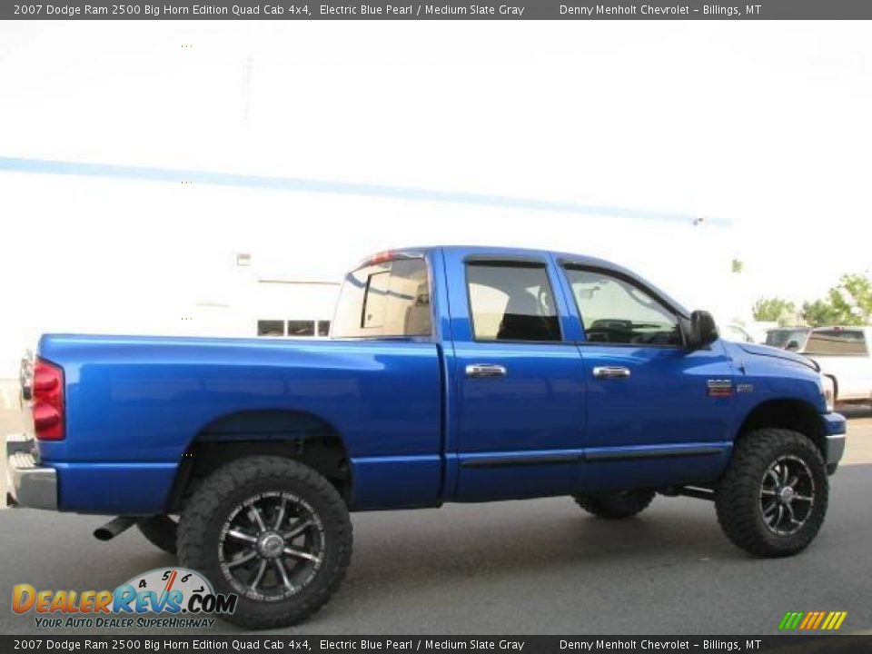 2007 Dodge Ram 2500 Big Horn Edition Quad Cab 4x4 Electric Blue Pearl / Medium Slate Gray Photo #6