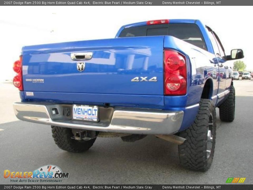 2007 Dodge Ram 2500 Big Horn Edition Quad Cab 4x4 Electric Blue Pearl / Medium Slate Gray Photo #7