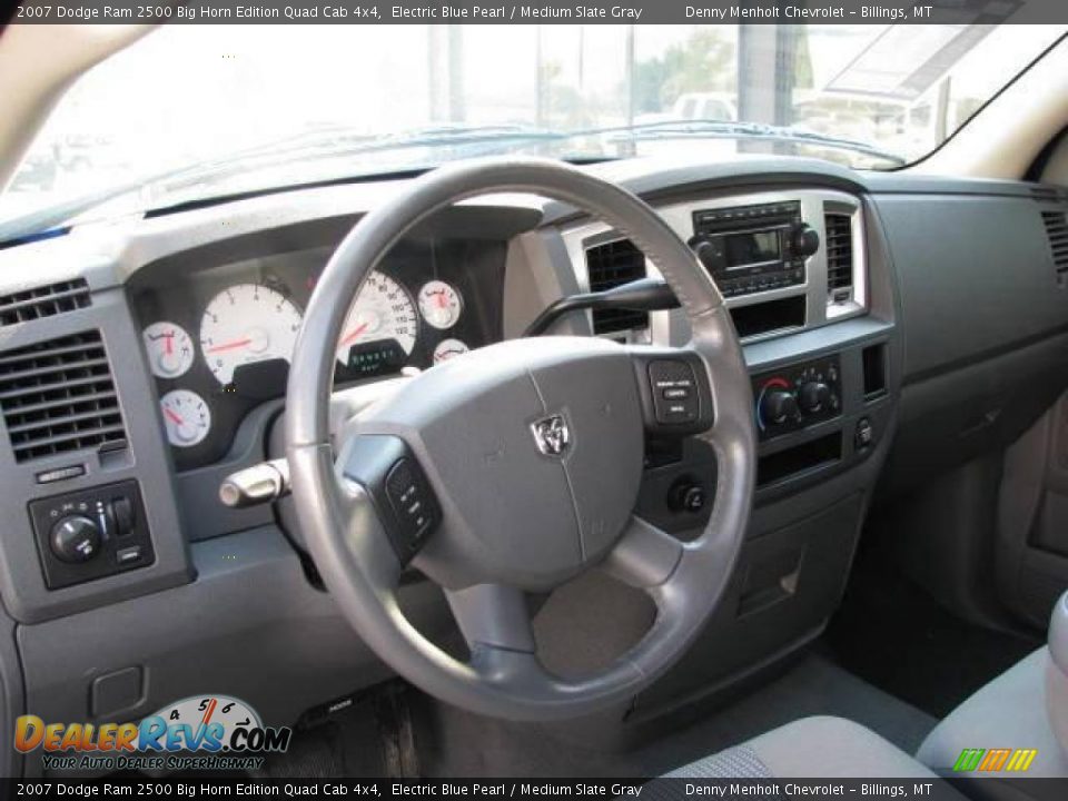 2007 Dodge Ram 2500 Big Horn Edition Quad Cab 4x4 Electric Blue Pearl / Medium Slate Gray Photo #11