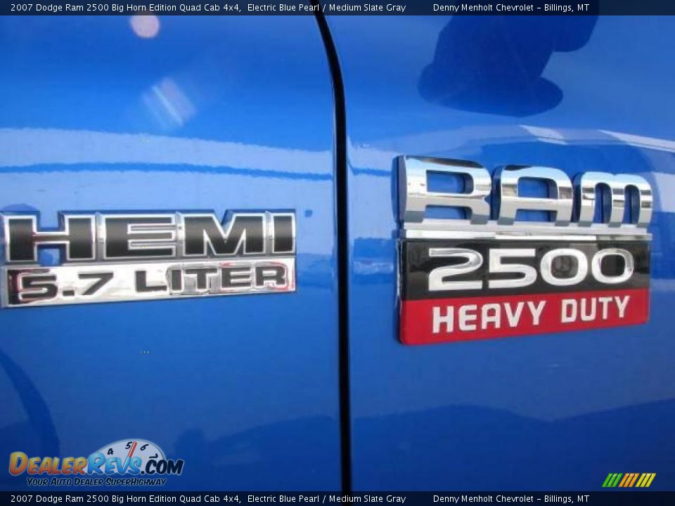 2007 Dodge Ram 2500 Big Horn Edition Quad Cab 4x4 Electric Blue Pearl / Medium Slate Gray Photo #14