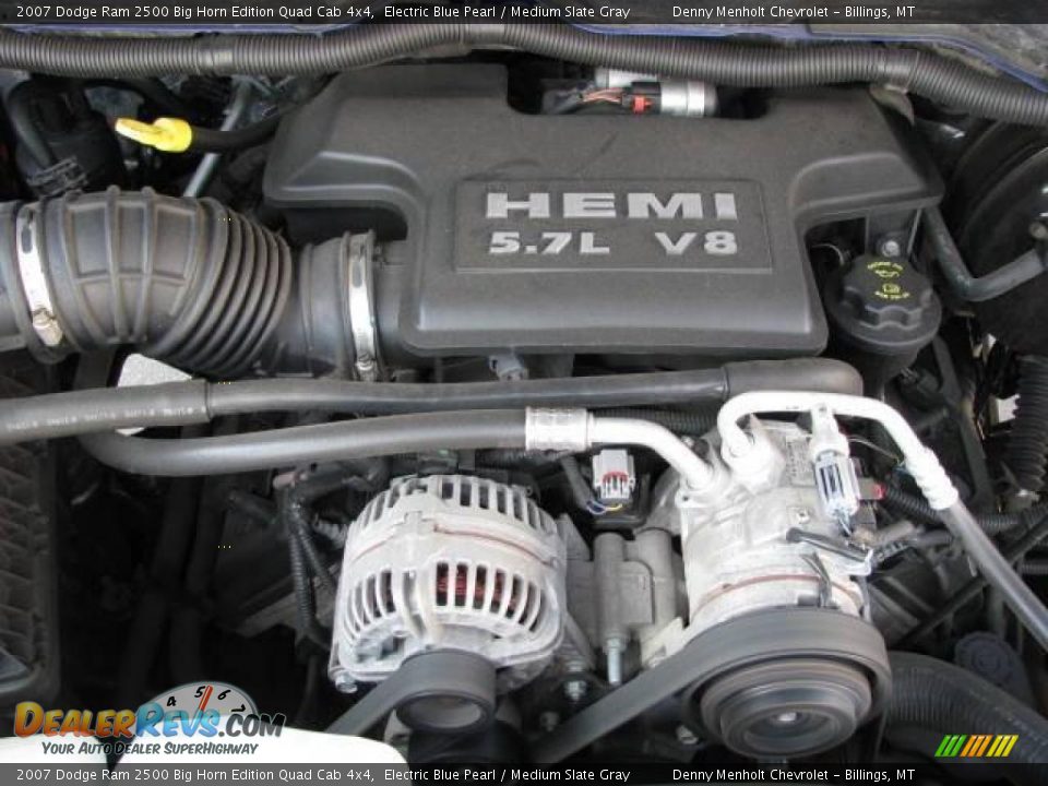 2007 Dodge Ram 2500 Big Horn Edition Quad Cab 4x4 Electric Blue Pearl / Medium Slate Gray Photo #15