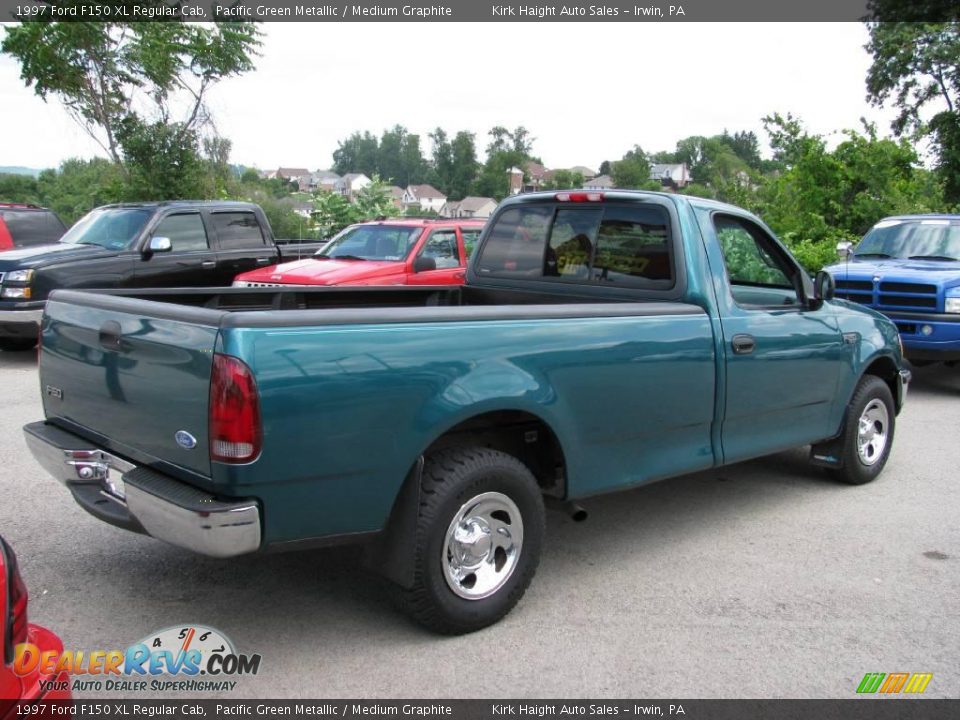 1997 Ford F150 XL Regular Cab Pacific Green Metallic / Medium Graphite Photo #5