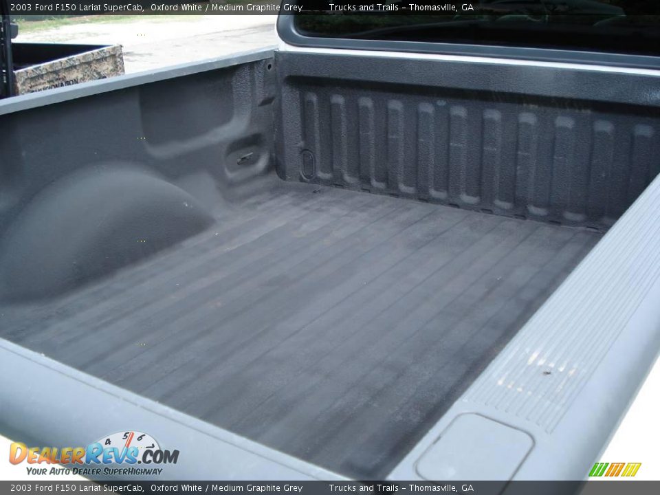 2003 Ford F150 Lariat SuperCab Oxford White / Medium Graphite Grey Photo #4