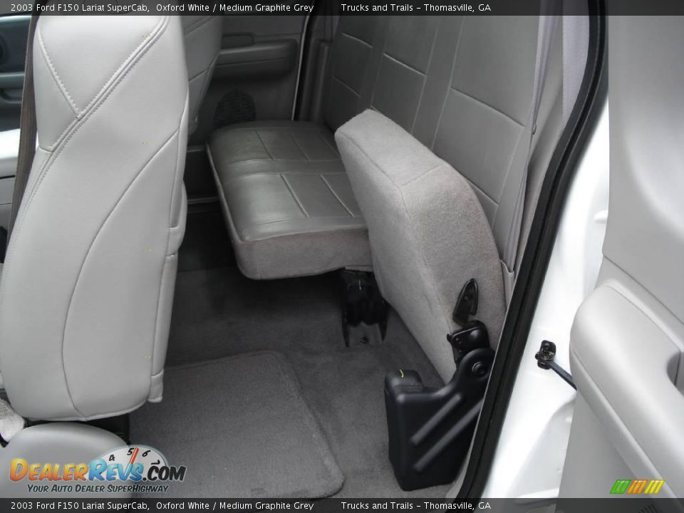 2003 Ford F150 Lariat SuperCab Oxford White / Medium Graphite Grey Photo #15