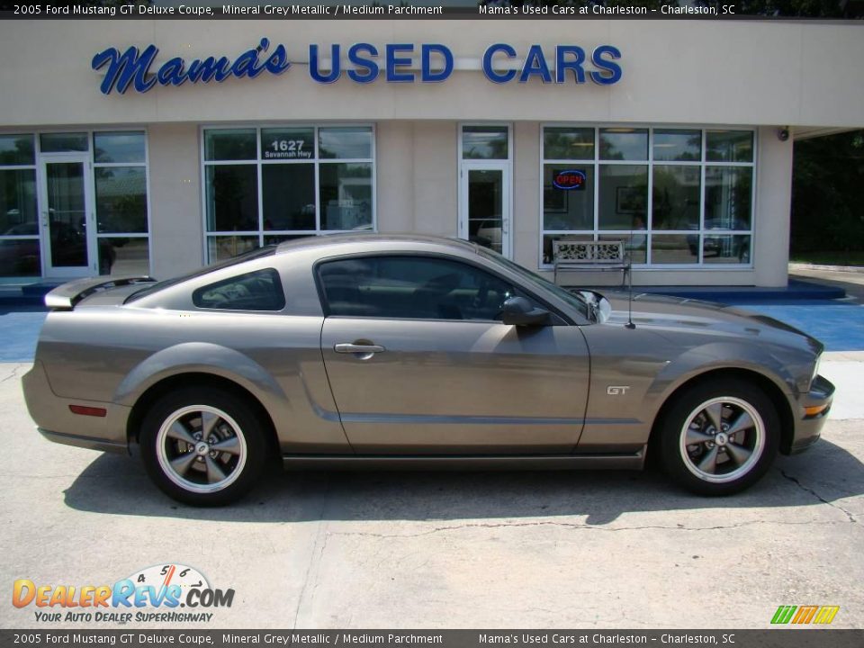 2005 Ford Mustang GT Deluxe Coupe Mineral Grey Metallic / Medium Parchment Photo #9