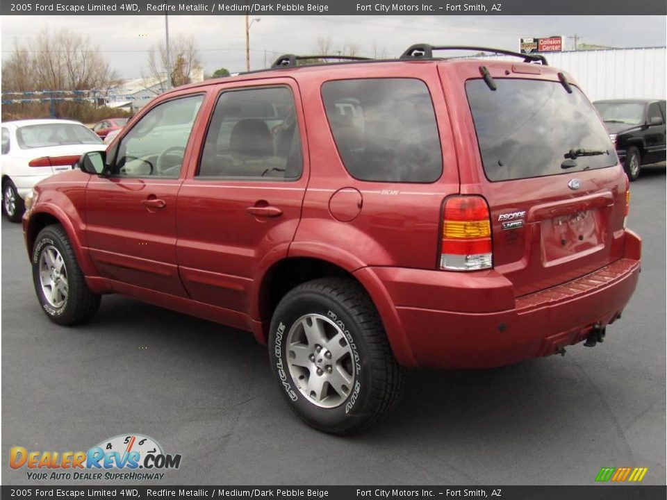 2005 Ford Escape Limited 4WD Redfire Metallic / Medium/Dark Pebble Beige Photo #2