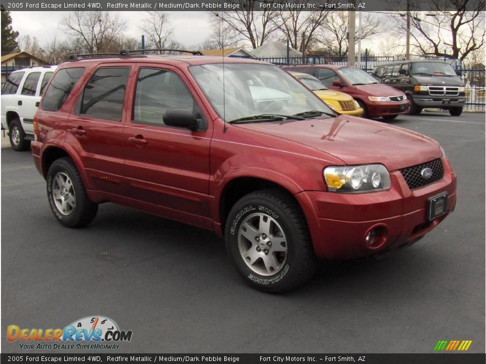 2005 Ford Escape Limited 4WD Redfire Metallic / Medium/Dark Pebble Beige Photo #4