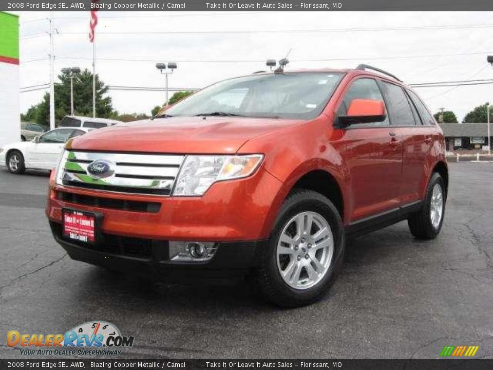 2008 Ford Edge SEL AWD Blazing Copper Metallic / Camel Photo #1