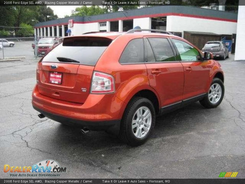 2008 Ford Edge SEL AWD Blazing Copper Metallic / Camel Photo #3