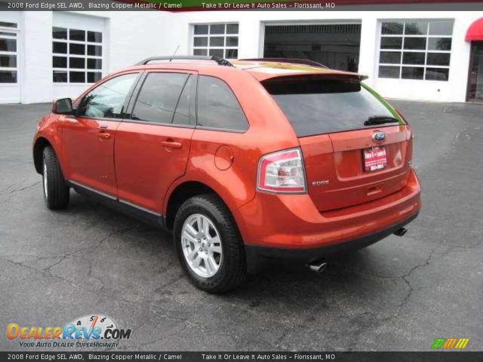 2008 Ford Edge SEL AWD Blazing Copper Metallic / Camel Photo #5