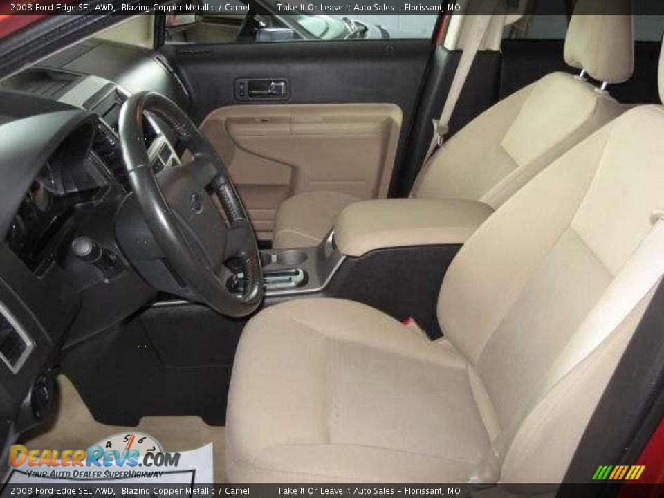 2008 Ford Edge SEL AWD Blazing Copper Metallic / Camel Photo #7