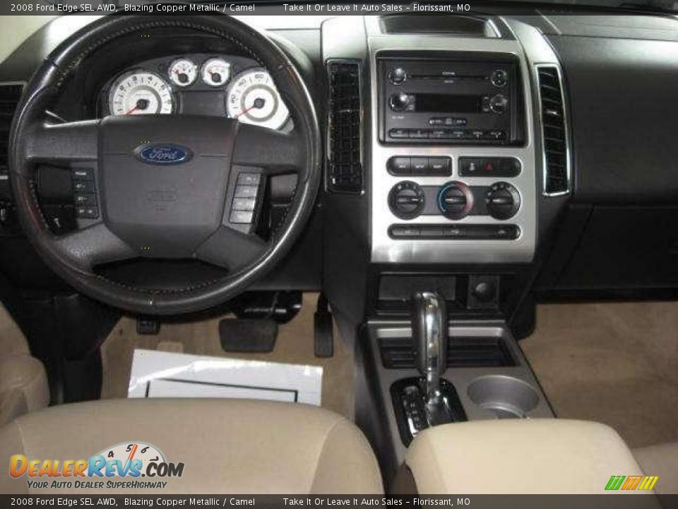 2008 Ford Edge SEL AWD Blazing Copper Metallic / Camel Photo #12