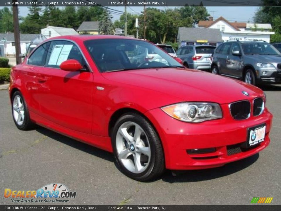 2009 BMW 1 Series 128i Coupe Crimson Red / Black Photo #2