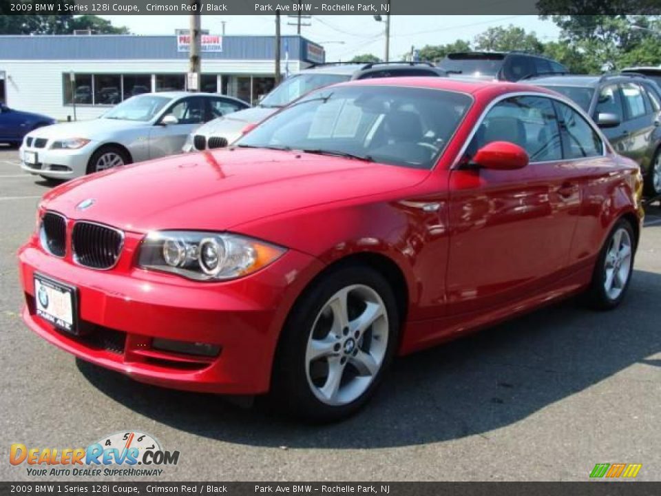 2009 BMW 1 Series 128i Coupe Crimson Red / Black Photo #4