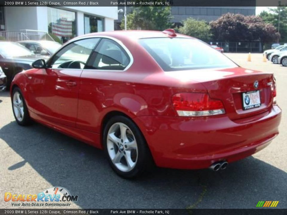 2009 BMW 1 Series 128i Coupe Crimson Red / Black Photo #6