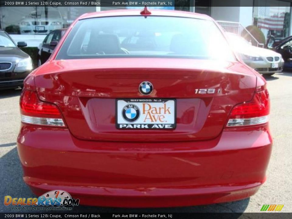 2009 BMW 1 Series 128i Coupe Crimson Red / Black Photo #7