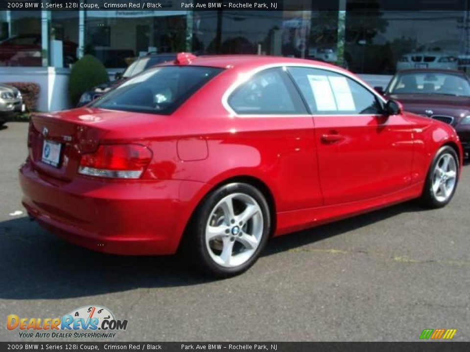 2009 BMW 1 Series 128i Coupe Crimson Red / Black Photo #8