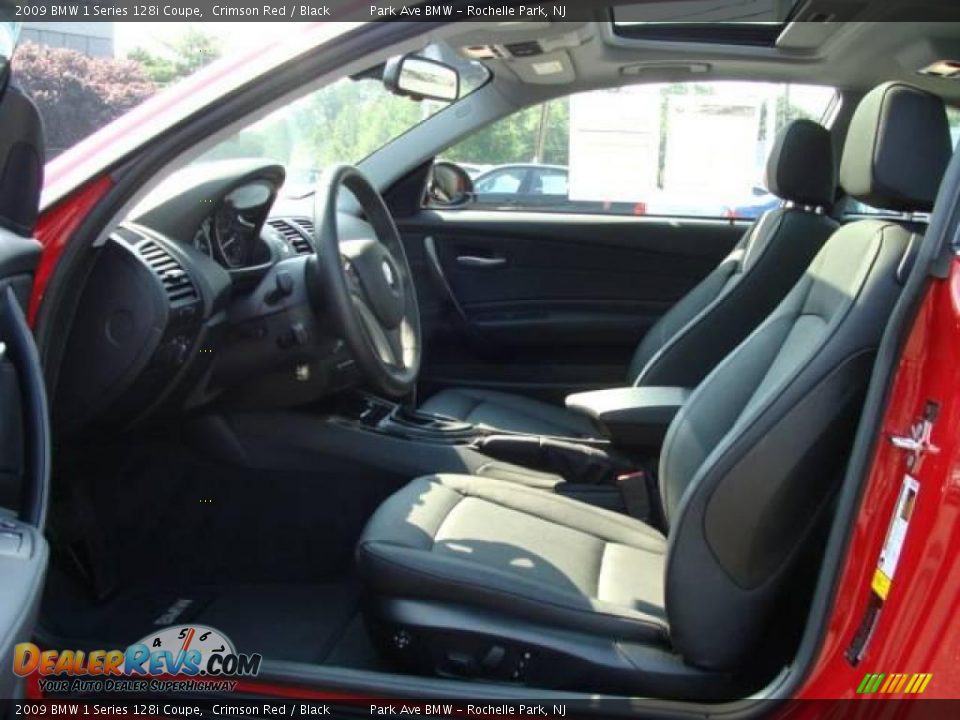2009 BMW 1 Series 128i Coupe Crimson Red / Black Photo #10
