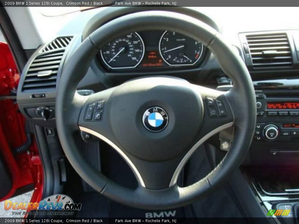 2009 BMW 1 Series 128i Coupe Crimson Red / Black Photo #13