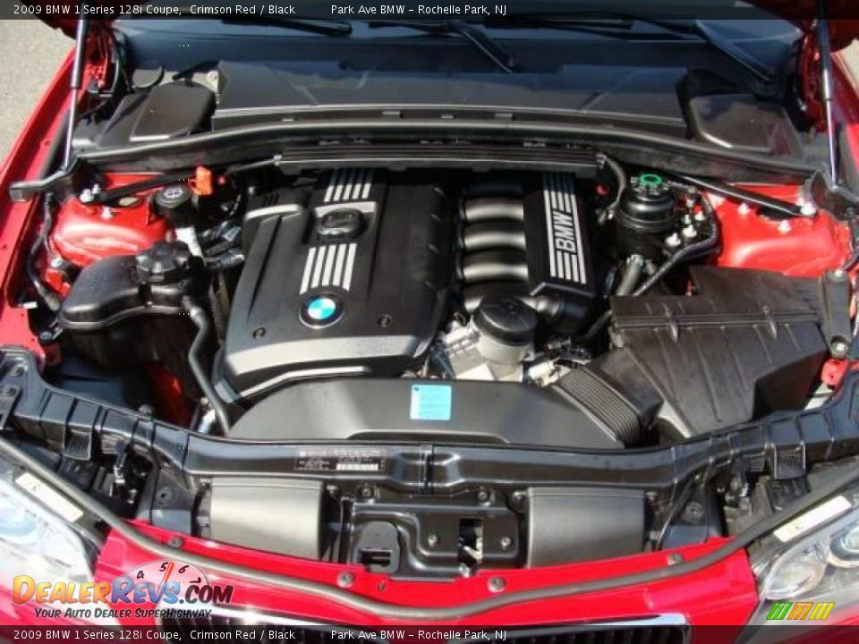 2009 BMW 1 Series 128i Coupe Crimson Red / Black Photo #24
