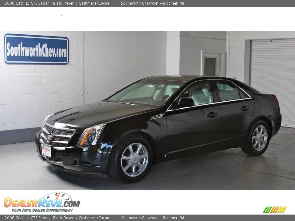 2008 Cadillac CTS Sedan Black Raven / Cashmere/Cocoa Photo #1