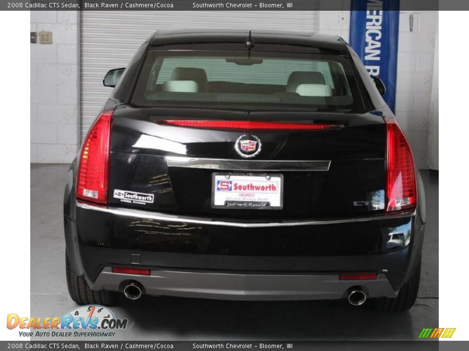 2008 Cadillac CTS Sedan Black Raven / Cashmere/Cocoa Photo #3
