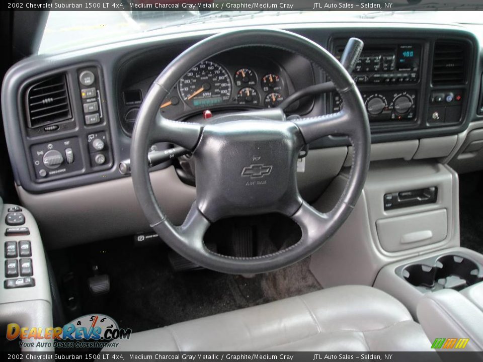 2002 Chevrolet Suburban 1500 LT 4x4 Medium Charcoal Gray Metallic / Graphite/Medium Gray Photo #11