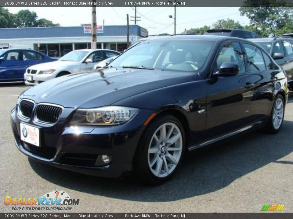 2009 BMW 3 Series 328i Sedan Monaco Blue Metallic / Grey Photo #4
