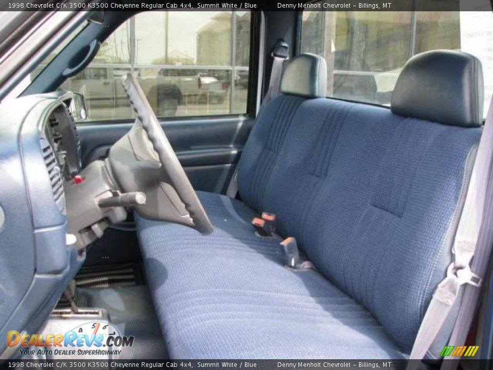 1998 Chevrolet C/K 3500 K3500 Cheyenne Regular Cab 4x4 Summit White / Blue Photo #6